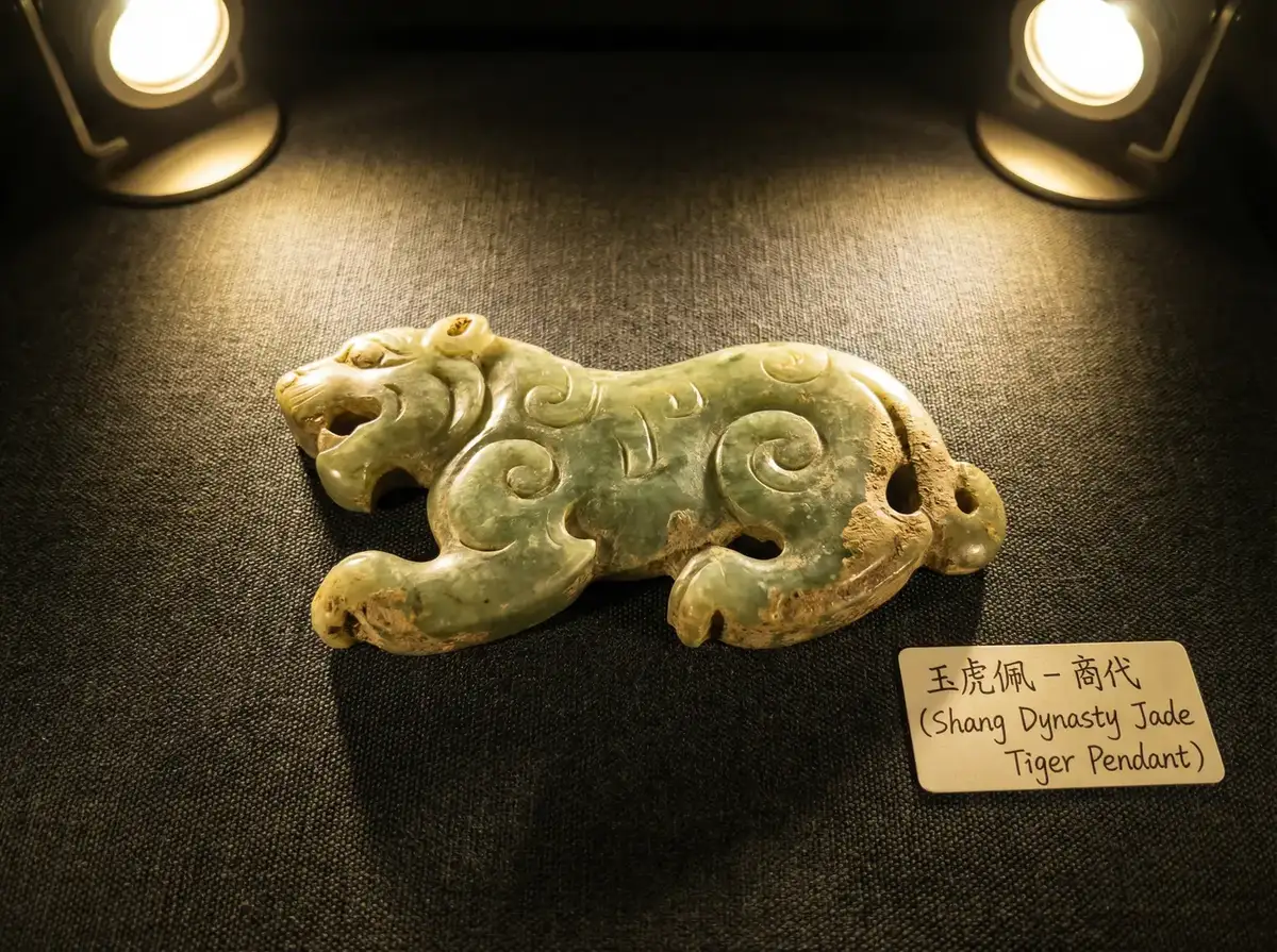 商代玉虎佩 - 四虎视频 | 古玉虎鉴赏